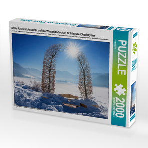 CALVENDO Puzzle Stille Rast mit Aussicht auf die Winterlandschaft Schliersee Oberbayern 2000 Teile Lege-Größe 90 x 67 cm Foto-Puzzle Bild von SusaZoom