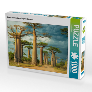 CALVENDO Puzzle Straße der Baobabs, Region Menabe 1000 Teile Lege-Größe 64 x 48 cm Foto-Puzzle Bild von Guenter Guni