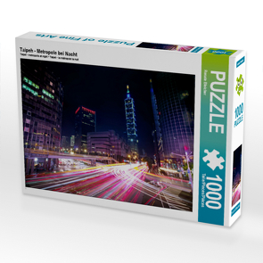 CALVENDO Puzzle Taipeh – Metropole bei Nacht 1000 Teile Lege-Größe 64 x 48 cm Foto-Puzzle Bild von Renate Bleicher