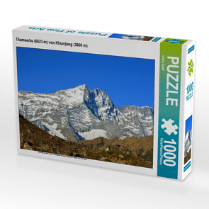 CALVENDO Puzzle Thamserku (6623 m) von Khumjung (3800 m) 1000 Teile Lege-Größe 64 x 48 cm Foto-Puzzle Bild von Ulrich Senff