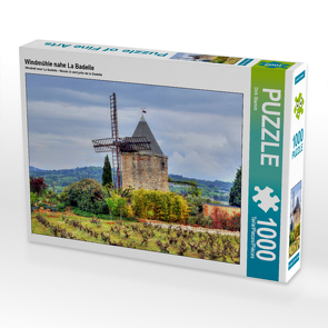 CALVENDO Puzzle Windmühle nahe La Badelle 1000 Teile Lege-Größe 64 x 48 cm Foto-Puzzle Bild von Dirk Stamm