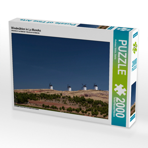 CALVENDO Puzzle Windmühlen in La Mancha 2000 Teile Lege-Größe 90 x 67 cm Foto-Puzzle Bild von Andreas Schön