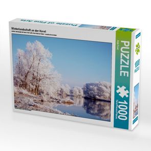 CALVENDO Puzzle Winterlandschaft an der Havel. Landschaft im Havelland. 1000 Teile Lege-Größe 64 x 48 cm Foto-Puzzle Bild von Anja Frost