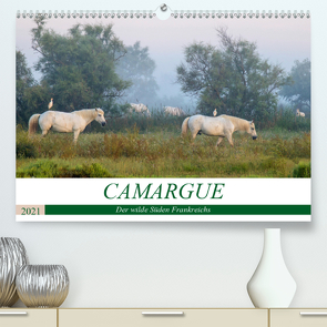 Camargue – Der wilde Süden Frankreichs (Premium, hochwertiger DIN A2 Wandkalender 2021, Kunstdruck in Hochglanz) von Schikore,  Martina