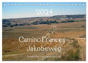 Camino Frances – Jakobsweg (Tischkalender 2024 DIN A5 quer), CALVENDO Monatskalender von Luef,  Alexandra