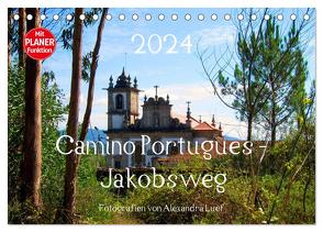 Camino Portugues – Jakobsweg (Tischkalender 2024 DIN A5 quer), CALVENDO Monatskalender von Luef,  Alexandra