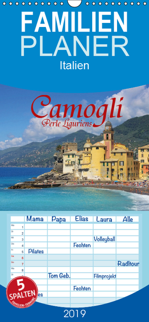 Camogli – Perle Liguriens – Familienplaner hoch (Wandkalender 2019 , 21 cm x 45 cm, hoch) von LianeM