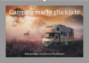 Camping macht glücklich! (Wandkalender 2024 DIN A2 quer), CALVENDO Monatskalender von Wunderlich,  Simone