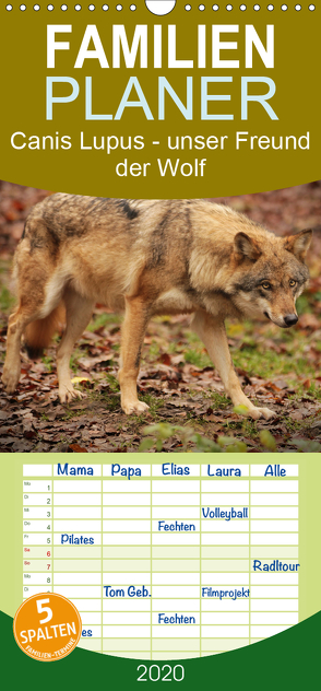 Canis Lupus – unser Freund der Wolf – Familienplaner hoch (Wandkalender 2020 , 21 cm x 45 cm, hoch) von Hollstein,  Alexandra