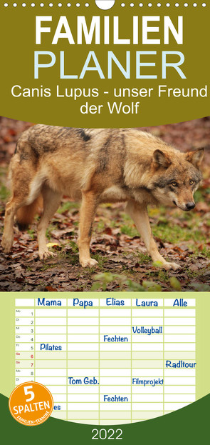 Familienplaner Canis Lupus – unser Freund der Wolf (Wandkalender 2022 , 21 cm x 45 cm, hoch) von Hollstein,  Alexandra