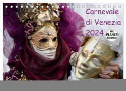 Carnevale di Venezia 2024 (Tischkalender 2024 DIN A5 quer), CALVENDO Monatskalender von Scholze,  Verena