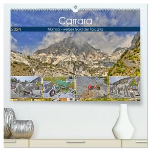 Carrara Marmor – weißes Gold der Toscana (hochwertiger Premium Wandkalender 2024 DIN A2 quer), Kunstdruck in Hochglanz von Geiger,  Günther