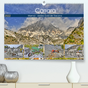 Carrara Marmor – weißes Gold der Toscana (Premium, hochwertiger DIN A2 Wandkalender 2022, Kunstdruck in Hochglanz) von Geiger,  Günther
