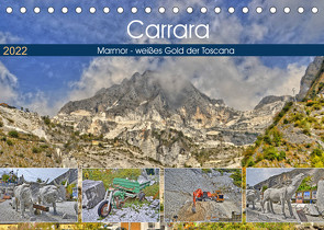 Carrara Marmor – weißes Gold der Toscana (Tischkalender 2022 DIN A5 quer) von Geiger,  Günther