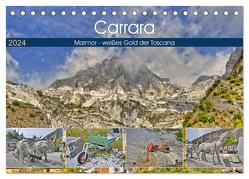 Carrara Marmor – weißes Gold der Toscana (Tischkalender 2024 DIN A5 quer), CALVENDO Monatskalender von Geiger,  Günther