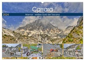 Carrara Marmor – weißes Gold der Toscana (Wandkalender 2024 DIN A2 quer), CALVENDO Monatskalender von Geiger,  Günther