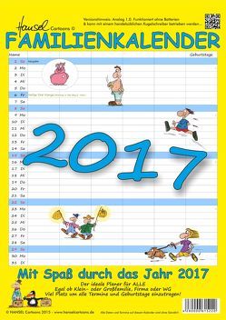 Cartoon Familienkalender 2017 von HANSEL Cartoons von Lehmann,  Hans