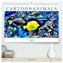 Cartoonanimals (hochwertiger Premium Wandkalender 2024 DIN A2 quer), Kunstdruck in Hochglanz von Kersten,  Nicole