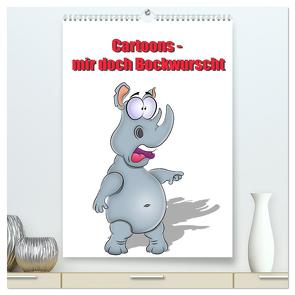 Cartoons – mir doch Bockwurscht (hochwertiger Premium Wandkalender 2024 DIN A2 hoch), Kunstdruck in Hochglanz von RW,  RW