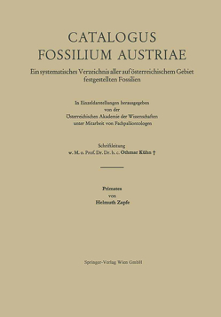 Catalogus Fossilium Austriae Primates von Zapfe,  Helmuth