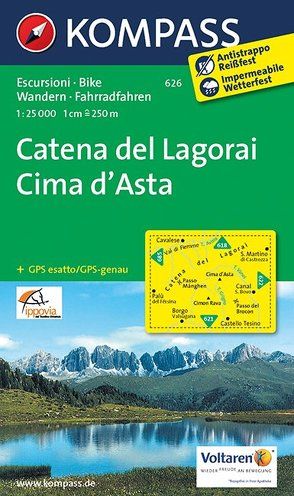 KOMPASS Wanderkarte Catena del Lagorai – Cima d’Asta von KOMPASS-Karten GmbH