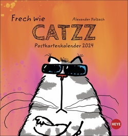 Catzz Postkartenkalender 2024 von Alexander Holzach
