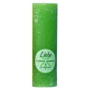 Chakra Kerze „Liebe“ in grün, Höhe ca. 23 cm von Krüger,  Tanja