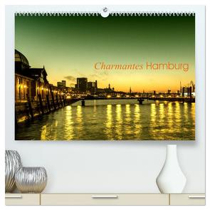 Charmantes Hamburg (hochwertiger Premium Wandkalender 2024 DIN A2 quer), Kunstdruck in Hochglanz von Muß,  Jürgen