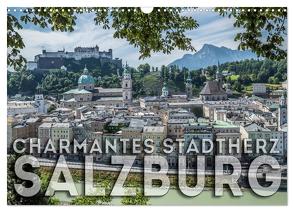 Charmantes Stadtherz SALZBURG (Wandkalender 2024 DIN A3 quer), CALVENDO Monatskalender von Viola,  Melanie