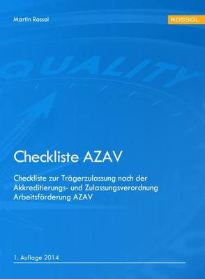 Checkliste AZAV von Rossol,  Martin