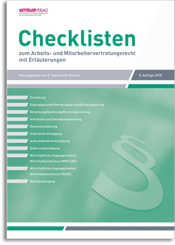Checklisten 8. Auflage 2018 von Bartels,  Wolfgang, Fey,  Detlev, Oxenknecht-Witzsch,  Renate