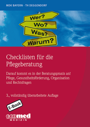 Checklisten für die Pflegeberatung von Bayern,  MDK
