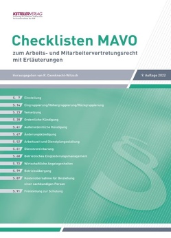 Checklisten MAVO 2022 von Oxenknecht-Witzsch,  Renate