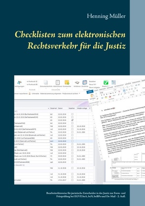 Checklisten zum elektronischen Rechtsverkehr für die Justiz von Müller,  Henning