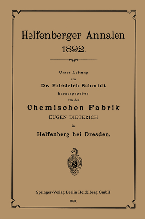 Chemischen Fabrik von Dieterich,  Eugen, Schmidt,  Friedrich
