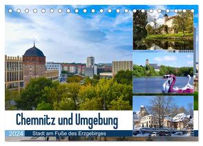 Chemnitz und Umgebung (Tischkalender 2024 DIN A5 quer), CALVENDO Monatskalender von Huschka u.a.,  Klaus-Peter
