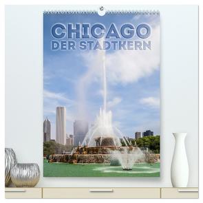 CHICAGO Der Stadtkern (hochwertiger Premium Wandkalender 2024 DIN A2 hoch), Kunstdruck in Hochglanz von Viola,  Melanie