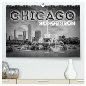 CHICAGO Monochrom (hochwertiger Premium Wandkalender 2024 DIN A2 quer), Kunstdruck in Hochglanz von Viola,  Melanie