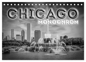 CHICAGO Monochrom (Tischkalender 2024 DIN A5 quer), CALVENDO Monatskalender von Viola,  Melanie