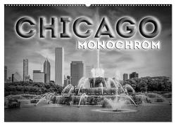 CHICAGO Monochrom (Wandkalender 2024 DIN A2 quer), CALVENDO Monatskalender von Viola,  Melanie