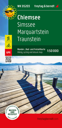 Chiemsee, Wander-, Rad- und Freizeitkarte 1:50.000, freytag & berndt, WK D5203