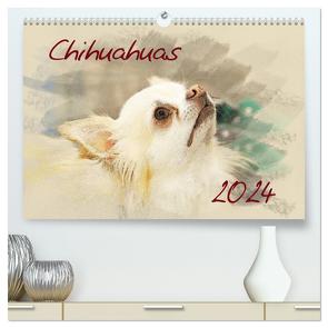 Chihuahuas 2024 (hochwertiger Premium Wandkalender 2024 DIN A2 quer), Kunstdruck in Hochglanz von Redecker,  Andrea