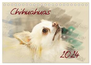 Chihuahuas 2024 (Tischkalender 2024 DIN A5 quer), CALVENDO Monatskalender von Redecker,  Andrea