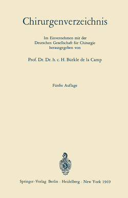 Chirurgenverzeichnis von Bürkle de la Camp,  H.