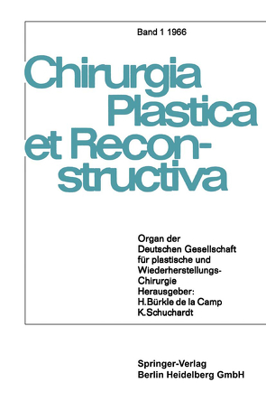 Chirurgia Plastica et Reconstructiva von Bürkle de la Camp,  H.