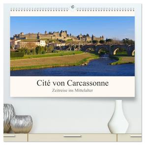 Cite von Carcassonne – Zeitreise ins Mittelalter (hochwertiger Premium Wandkalender 2024 DIN A2 quer), Kunstdruck in Hochglanz von LianeM,  LianeM