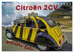Citroën 2CV – geliebte Ente (Tischkalender 2024 DIN A5 quer), CALVENDO Monatskalender von Roder,  Peter