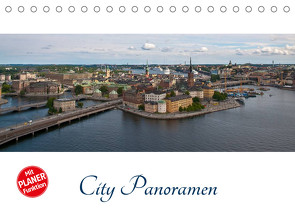 City – Panoramen (Tischkalender 2023 DIN A5 quer) von Härlein,  Peter