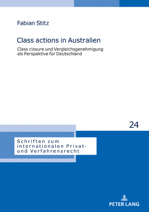 Class actions in Australien von Stitz,  Fabian
