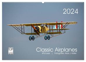Classic Airplanes (Wandkalender 2024 DIN A2 quer), CALVENDO Monatskalender von J. Koller,  Alois